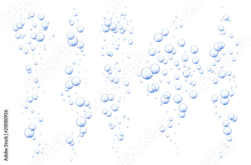 Fototapeta Naklejka Na Ścianę i Meble -  Bubbles under water vector illustration on white background