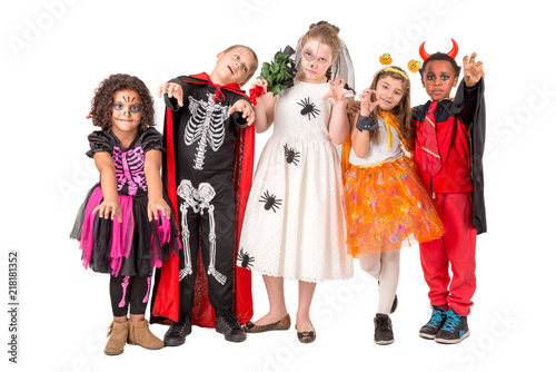 Happy kids in Halloween