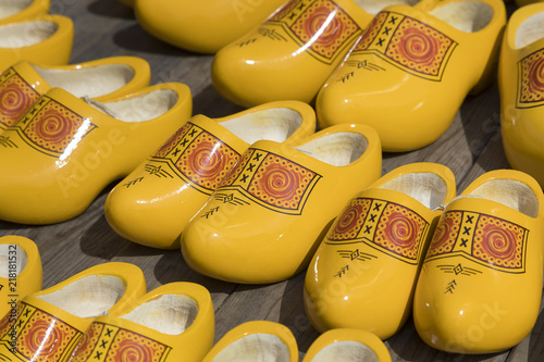  Pairs of yellow Dutch wooden shoes