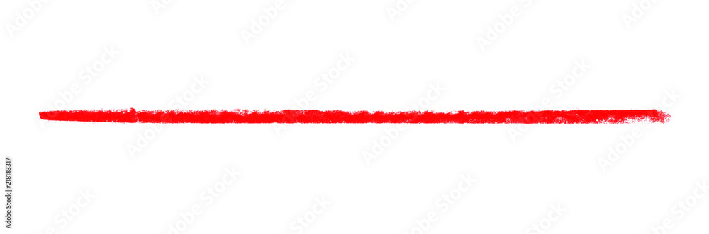 Fototapeta premium Długa, pomalowana na czerwono linia