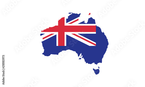 Australia map outline country shape state borders Oceania