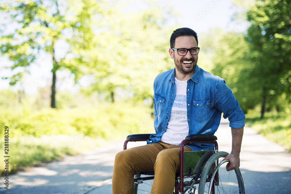 Fotografie Man in wheelchair