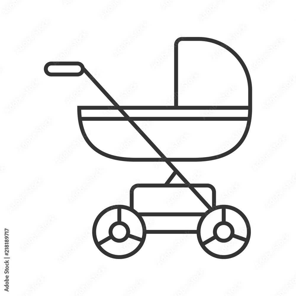 Baby carriage linear icon Baby carriage linear icon
