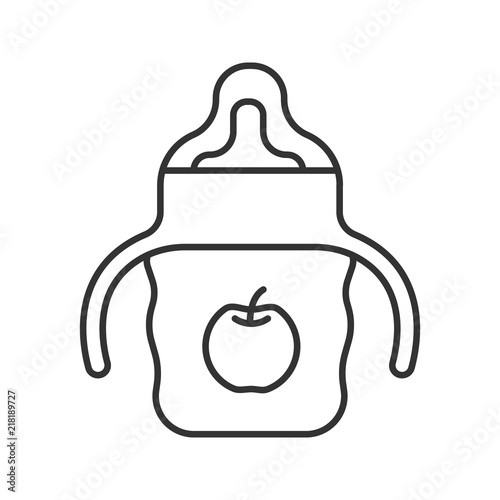 Baby sippy cup linear icon