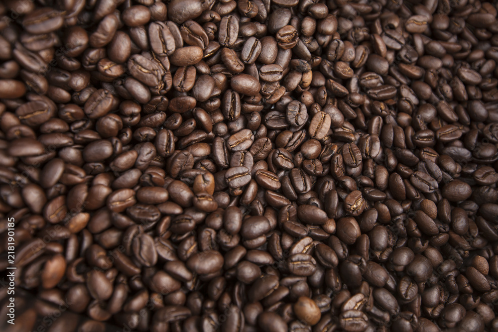 fresh natural coffee beans texture background