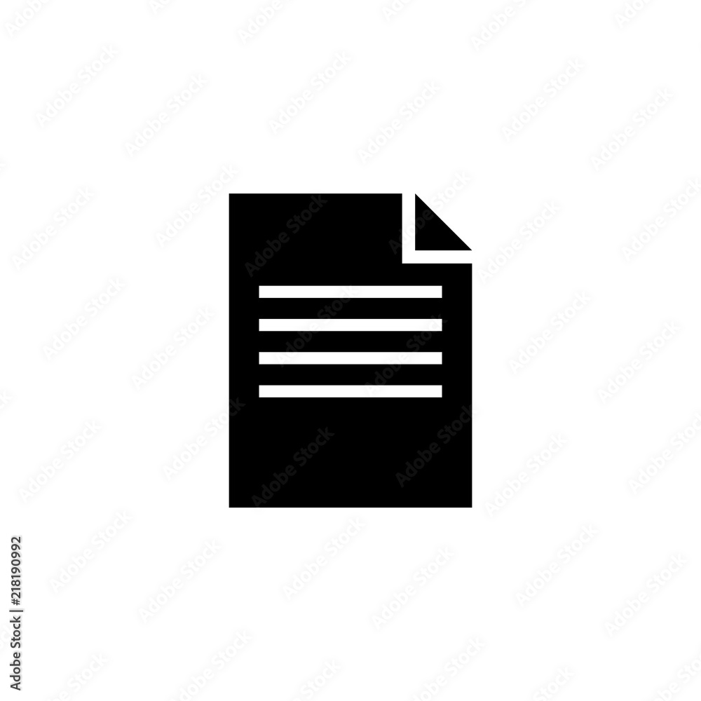 Contract Document. Flat Vector Icon illustration. Simple black symbol on white background. Contract Document sign design template for web and mobile UI element Contract Document. Flat Vector Icon illustration. Simple black symbol on white background. Contract Document sign design template for web and mobile UI element