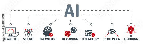 Banner Artificial intelligence vector illustration