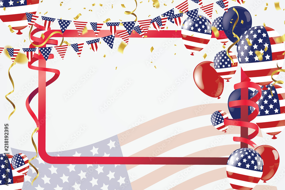 Fototapeta premium Labor day sale promotion advertising banner template. American labor day wallpaper.voucher discount