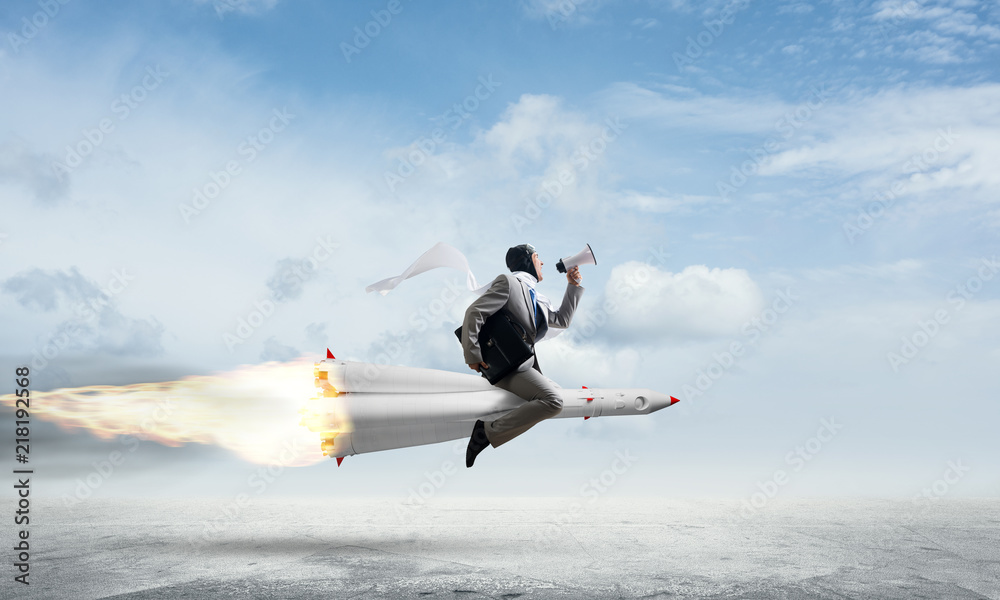Naklejka premium Business success and targets achievement concept.