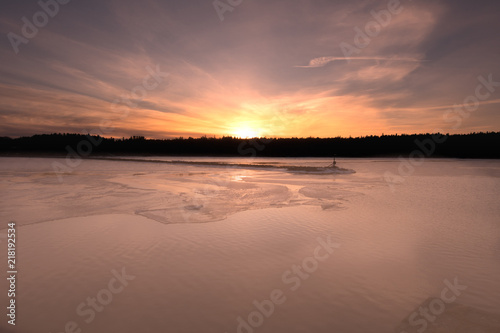 sunset landscape water