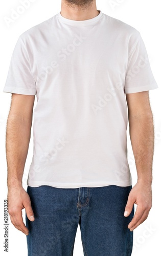 Closeup of a Man with White Shirt