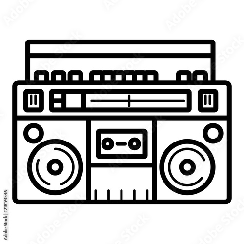 Flat boombox icon