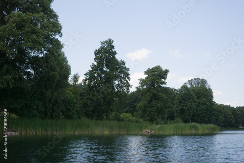 on the lake in summer in Osno Lubuskie in Poland photo