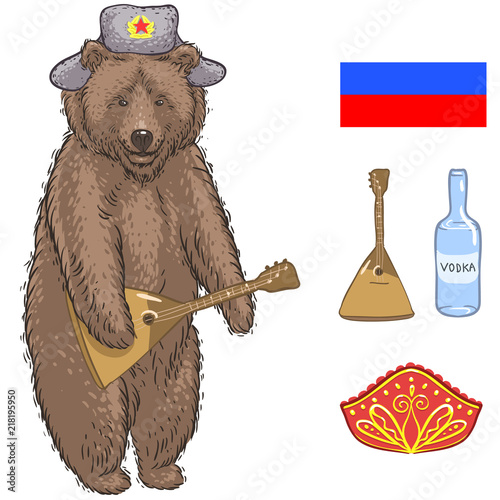 Russian set. Bear