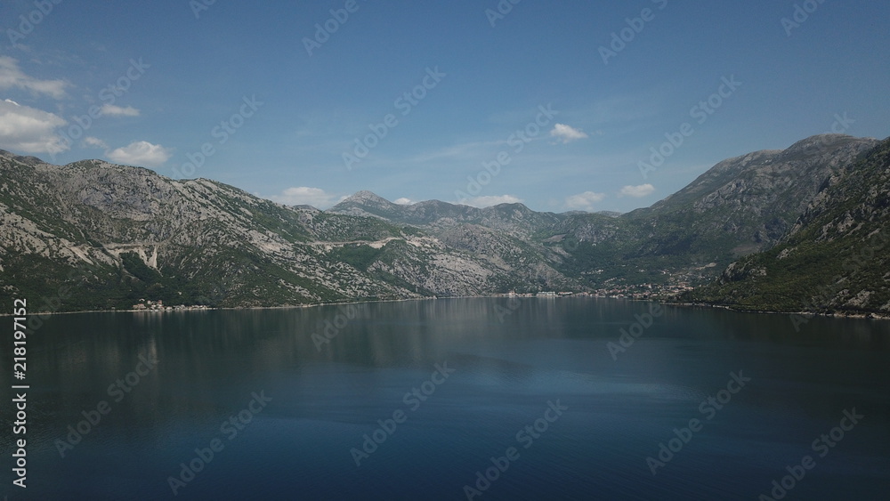 Aerial photo of Perast,Montenegro