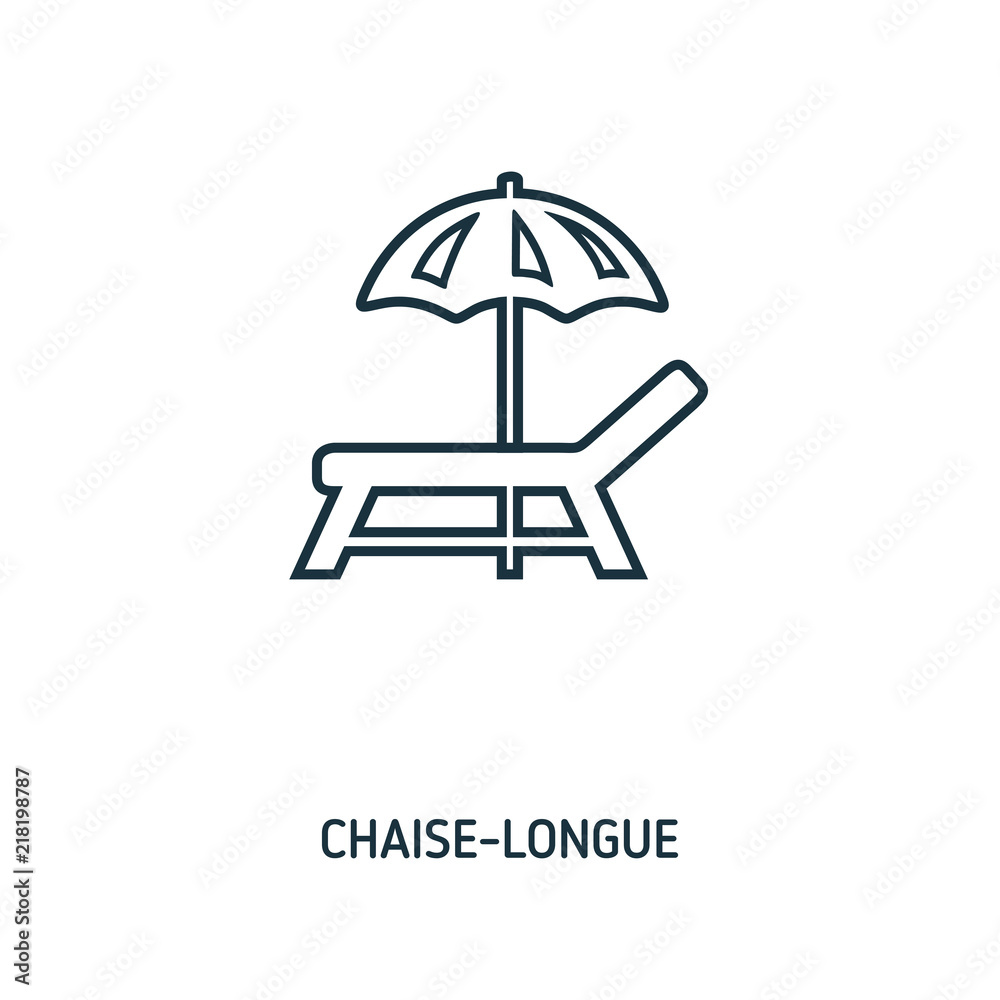 Chaise-Longue creative icon. Simple element illustration. Chaise-Longue  concept symbol design from beach icon collection. Can be used for web,  mobile and print. web design, apps, software, print. Stock Vector | Adobe  Stock