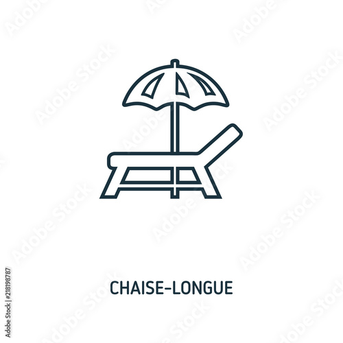 Chaise-Longue creative icon. Simple element illustration. Chaise-Longue concept symbol design from beach icon collection. Can be used for web  mobile and print. web design  apps  software  print.