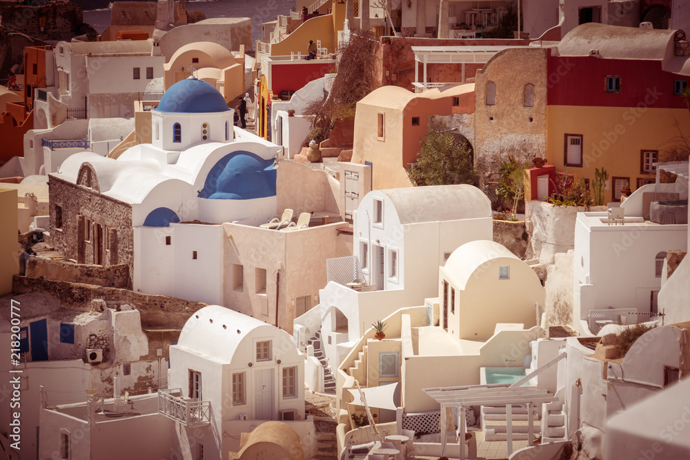 Fototapeta premium Traditional decoration element in Oia village, Santorini island, Greece