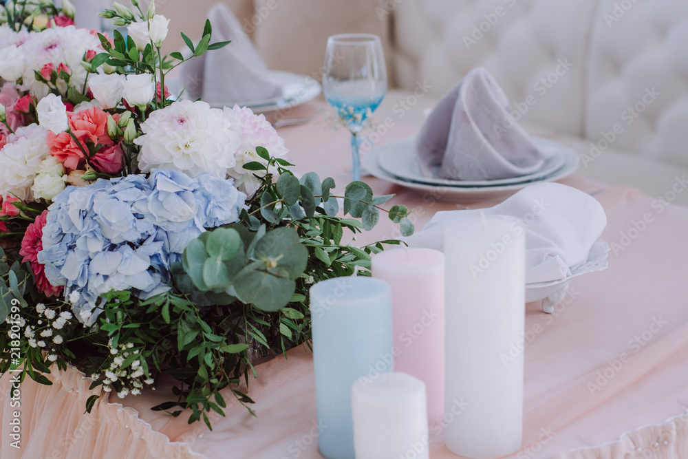 Table decor with flowers table 