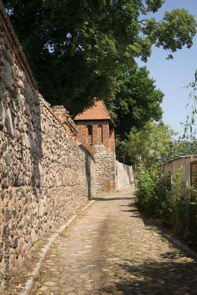 medieval walls in Osno Lubuskie in Poland medieval walls in Osno Lubuskie in Poland