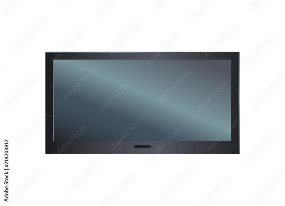 TV Set with Big Screen Closeup Vector Illustration TV Set with Big Screen Closeup Vector Illustration