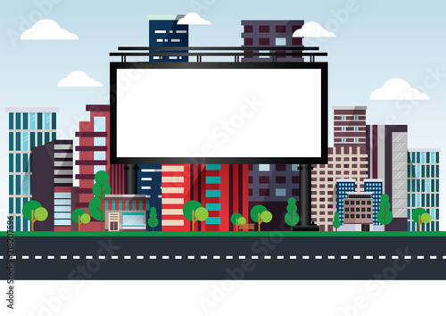 Stock Vector Blank Urban Billboards