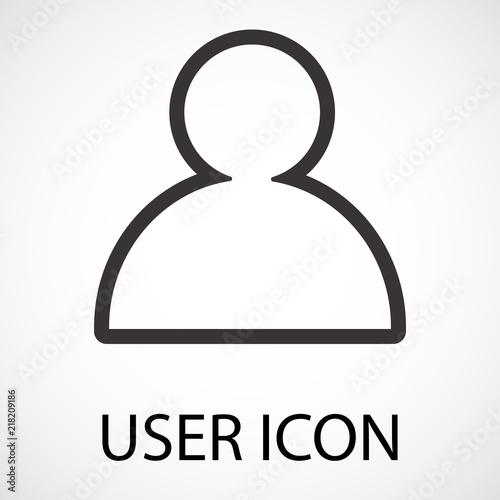 Simple user line icon, vector, illustration, eps file