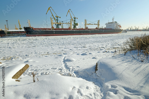 The natural landscape at the cargo port.