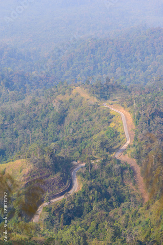 Beautiful road on mountain aerial view. © Eakkaluk