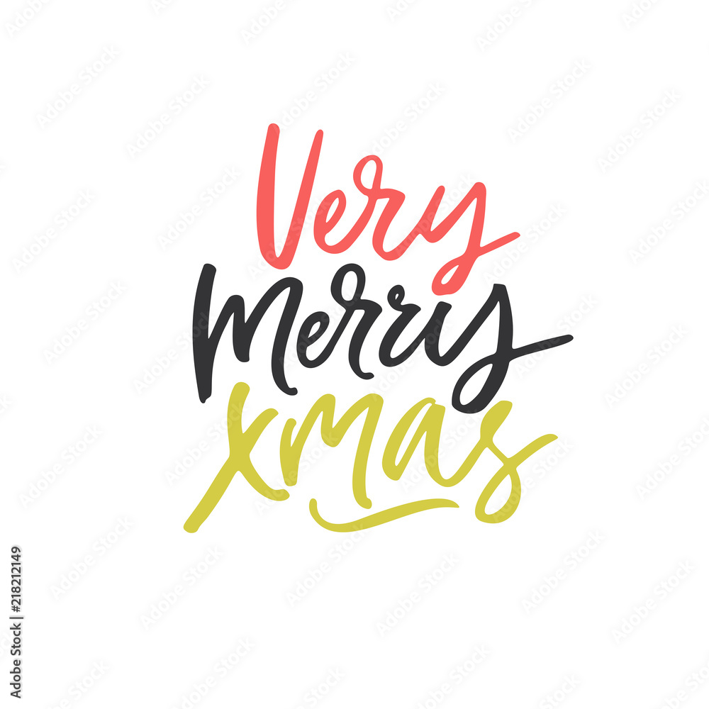 Merry Christmas Lettering Design