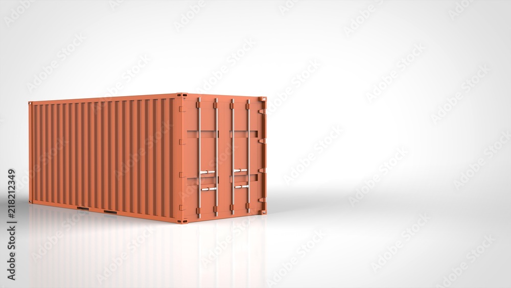 オレンジコンテナ 右コピースペース Stock イラスト Adobe Stock