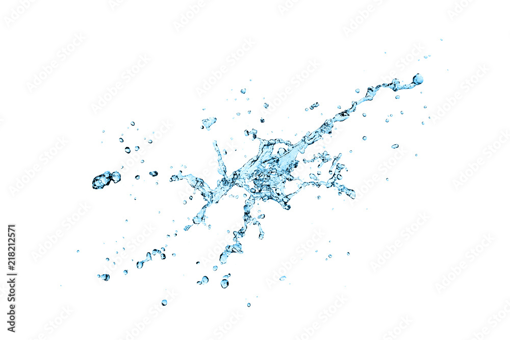 blue water splash isolated on white background blue water splash isolated on white background