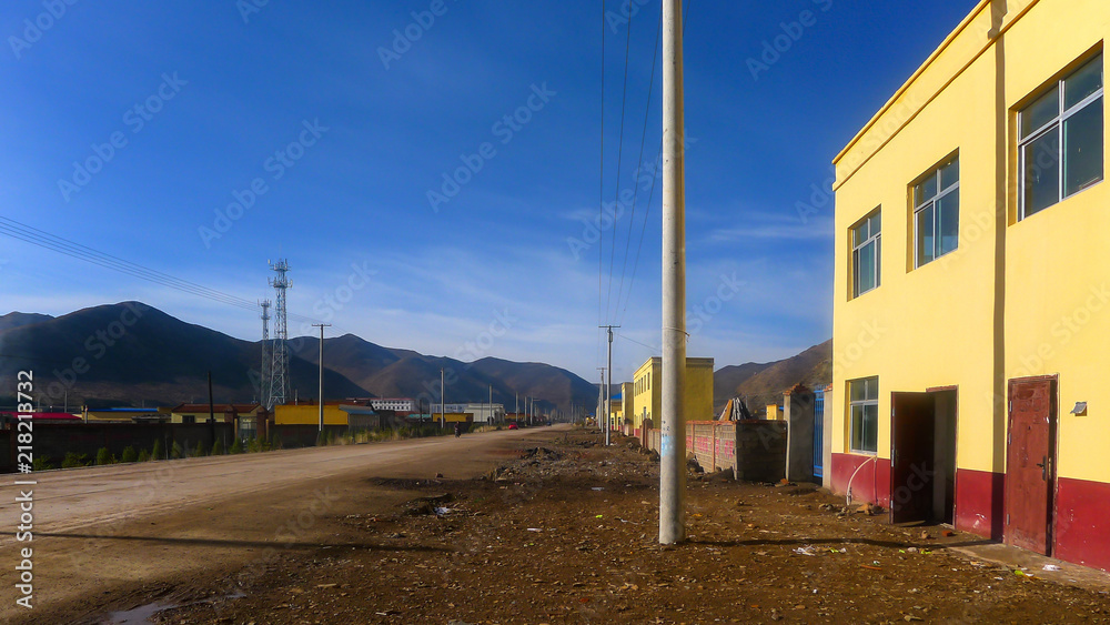 Colorful Houses in the Mountain Area