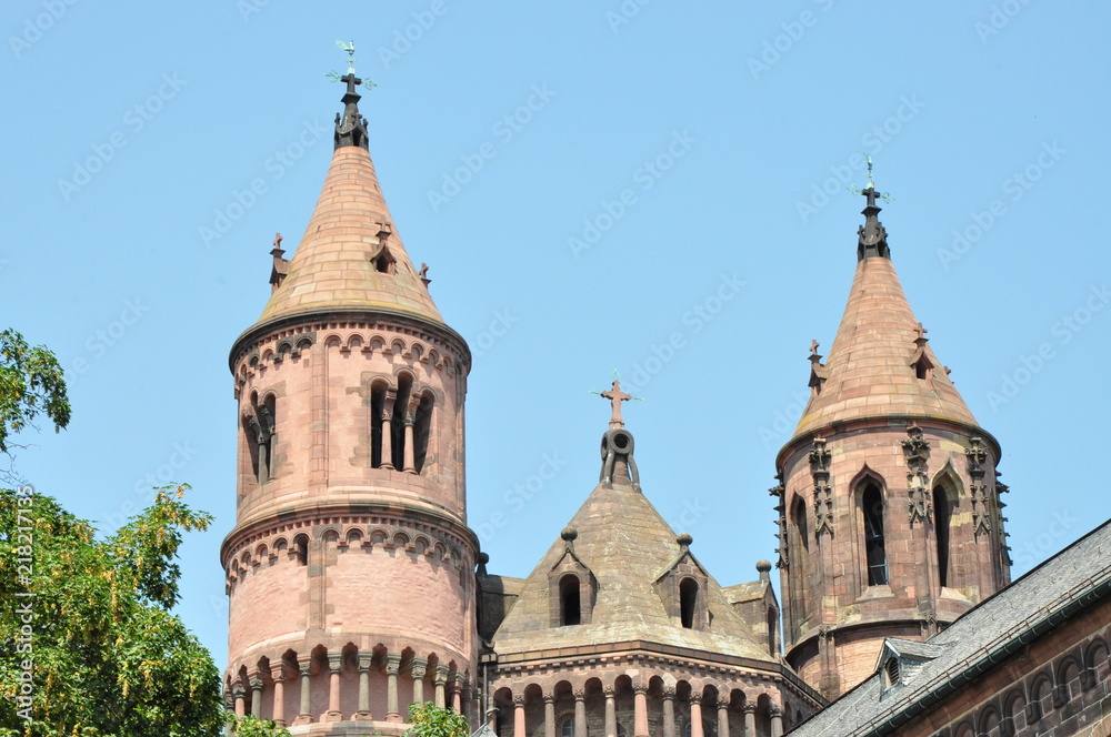 Fototapeta premium Romanischer dom Worms am Rhein