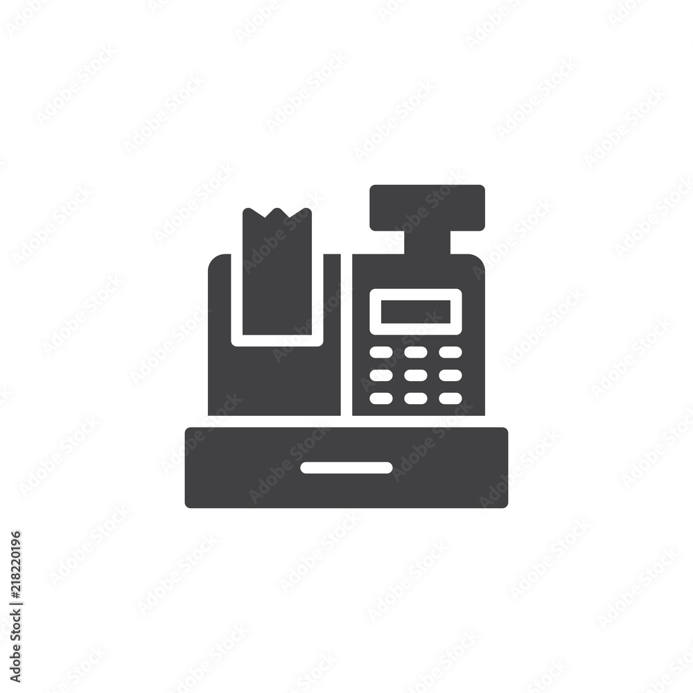 Cash register vector icon. filled flat sign for mobile concept and web design. cashbox simple solid icon. Symbol, logo illustration. Pixel perfect vector graphics Cash register vector icon. filled flat sign for mobile concept and web design. cashbox simple solid icon. Symbol, logo illustration. Pixel perfect vector graphics