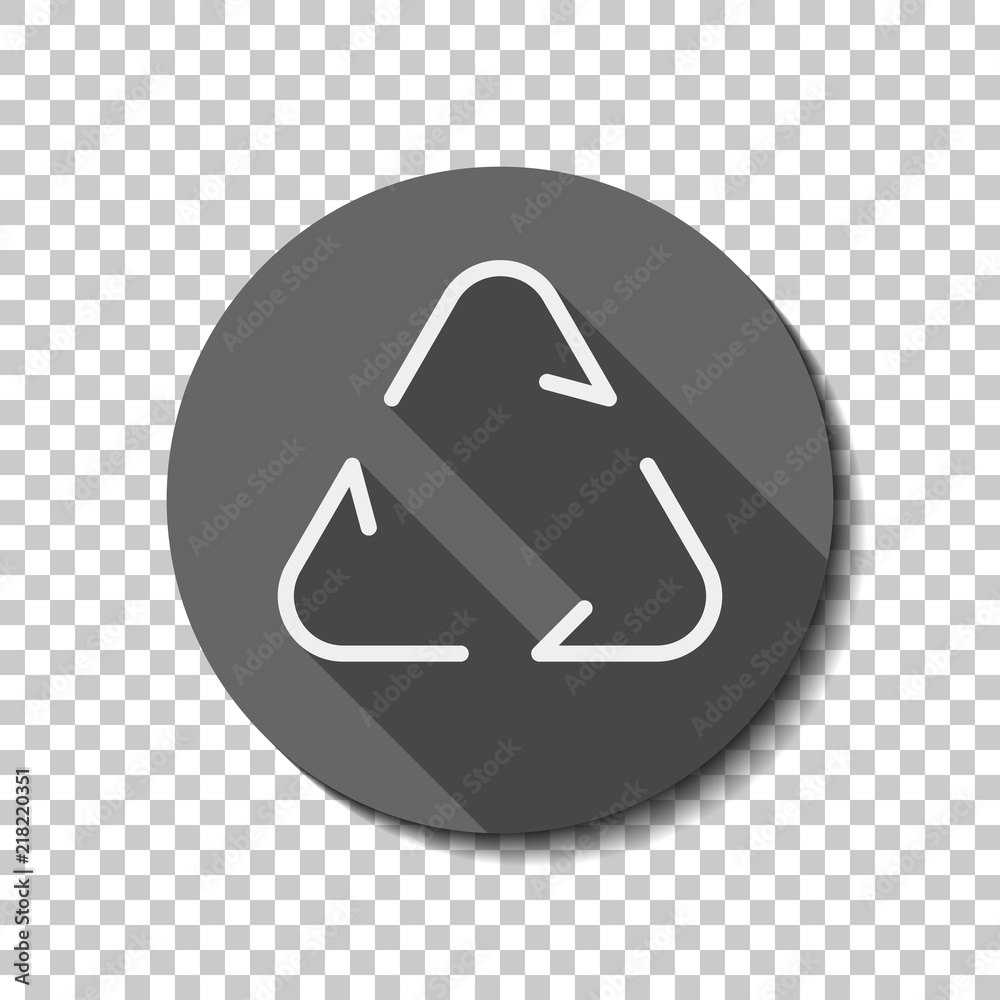 Recycle or reuse icon. Thin arrows, linear style. flat icon, lon Recycle or reuse icon. Thin arrows, linear style. flat icon, lon