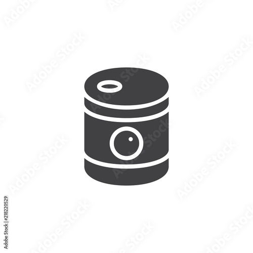 Canned food vector icon. filled flat sign for mobile concept and web design. Conserve Can simple solid icon. Symbol, logo illustration. Pixel perfect vector graphics