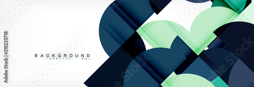 Circle abstract background, geometric illustration