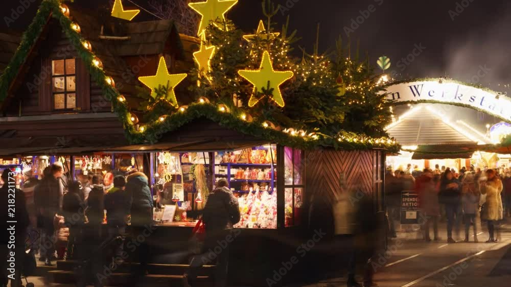 Weihnachtsmarkt Stand Hyperlapse