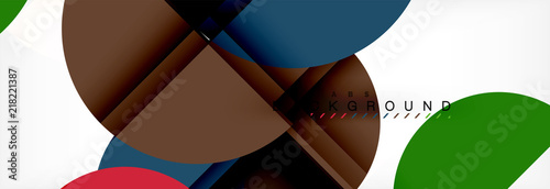 Circle abstract background, geometric illustration