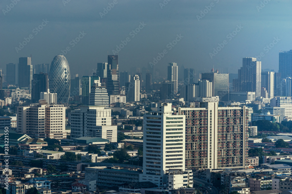 Naklejka premium cityscape in morning day time