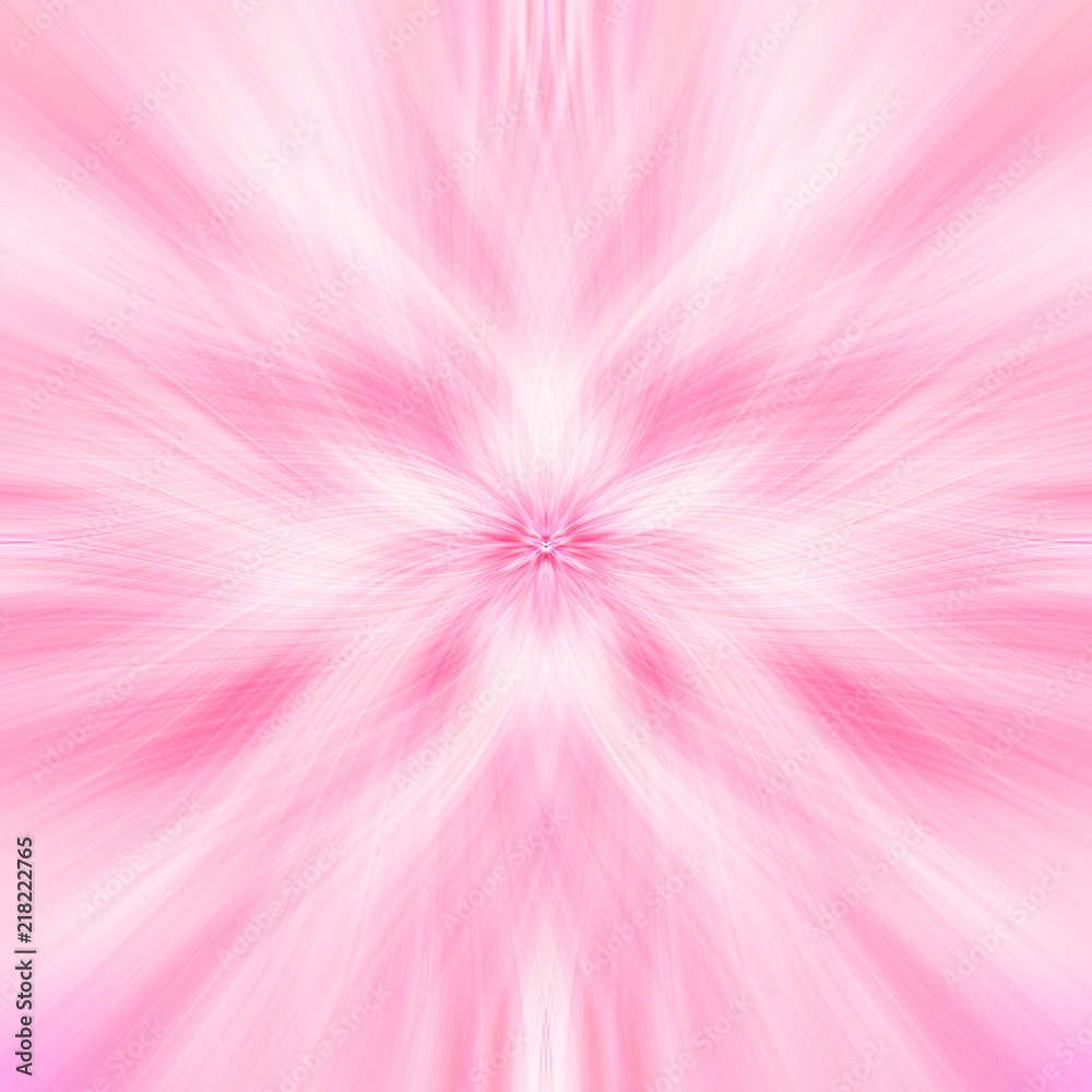 Abstract pink pattern with smooth lines radiating from the center. Stylish texture in red color. Abstract circular geometric background. Circular geometric centric motion pattern. Abstract background.