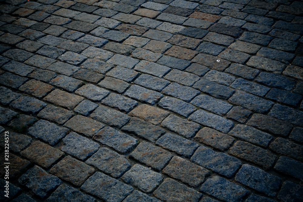 ancient cobblestone pavement