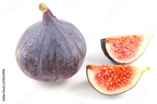 fresh fig fruits isolated on a white background