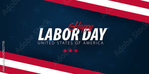 Labor Day sale promotion, advertising, poster, banner, template with American flag. American labor day wallpaper. Voucher discount