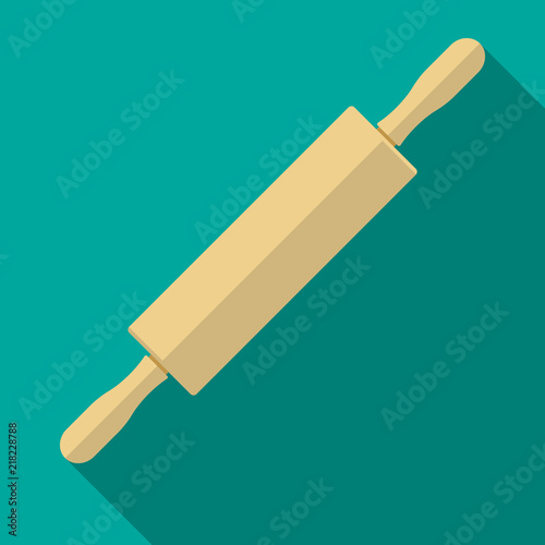rolling pin vector flat design.