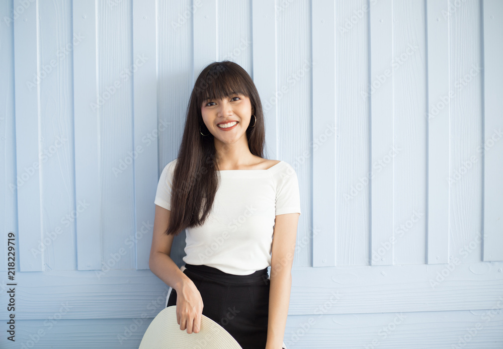 Thai girl enjoy and happy her lifestyle in holiday Thai girl enjoy and happy her lifestyle in holiday