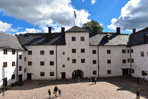 Turku Castle's bailey as seen from the window of the castle's entrance photo