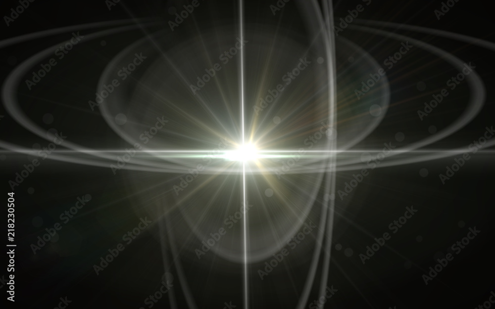 Abstract galactic space scape background with distant stars.Nature white flare effect