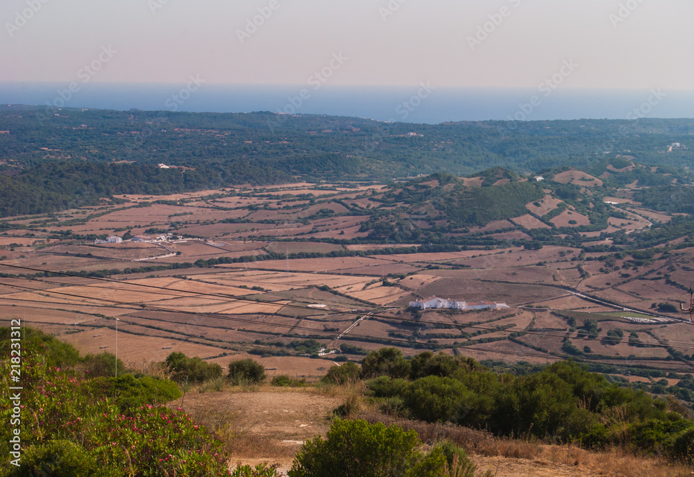 View from the top of Toro mount at the south of Menorca island